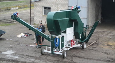 Mobilny separator ziarna